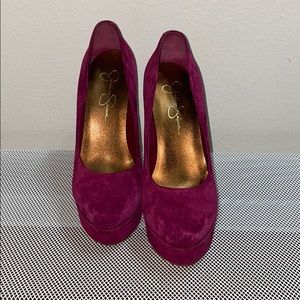 Jessica Simpson suede leather heel